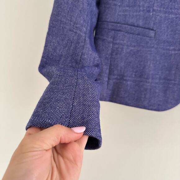 NWT Banana Republic Classic-Fit Herringbone Blazer Purple 0 - Picture 4 of 11